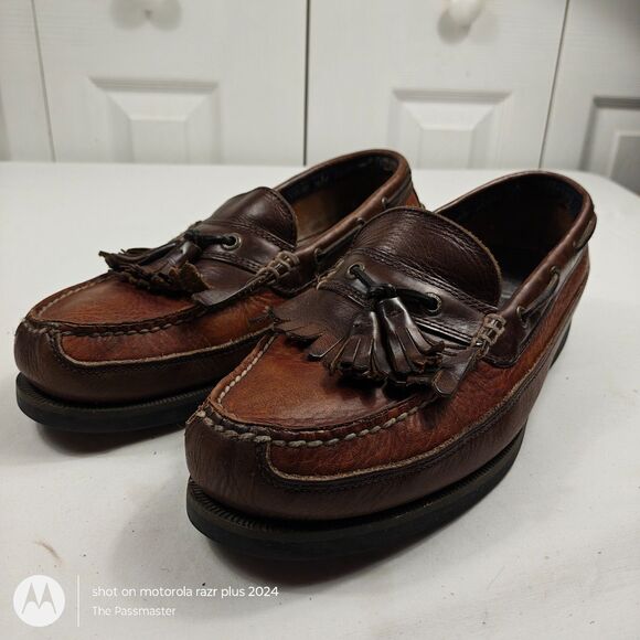 Men's DOCKERS Erie Brown Slip-On Tasseled Loafer Dress Shoes US Size 9.5 - Picture 2 of 12
